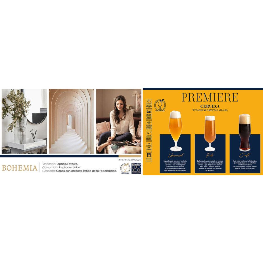 Vinglas Bohemia Crystal Premiere Universal Gennemsigtig Glas 630 ml �l (6 enheder) #4