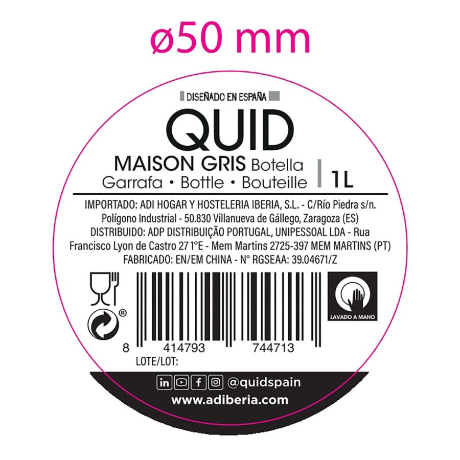 Vandflaske Quid Maison Gr Glas 1 L (12 enheder) #2