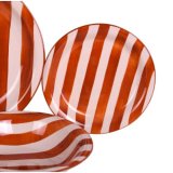 Spisestel Home ESPRIT Gul Bl Rd Stentj Striber Middelhavet 27,5 x 27,5 x 2,8 cm 18 Dele #13