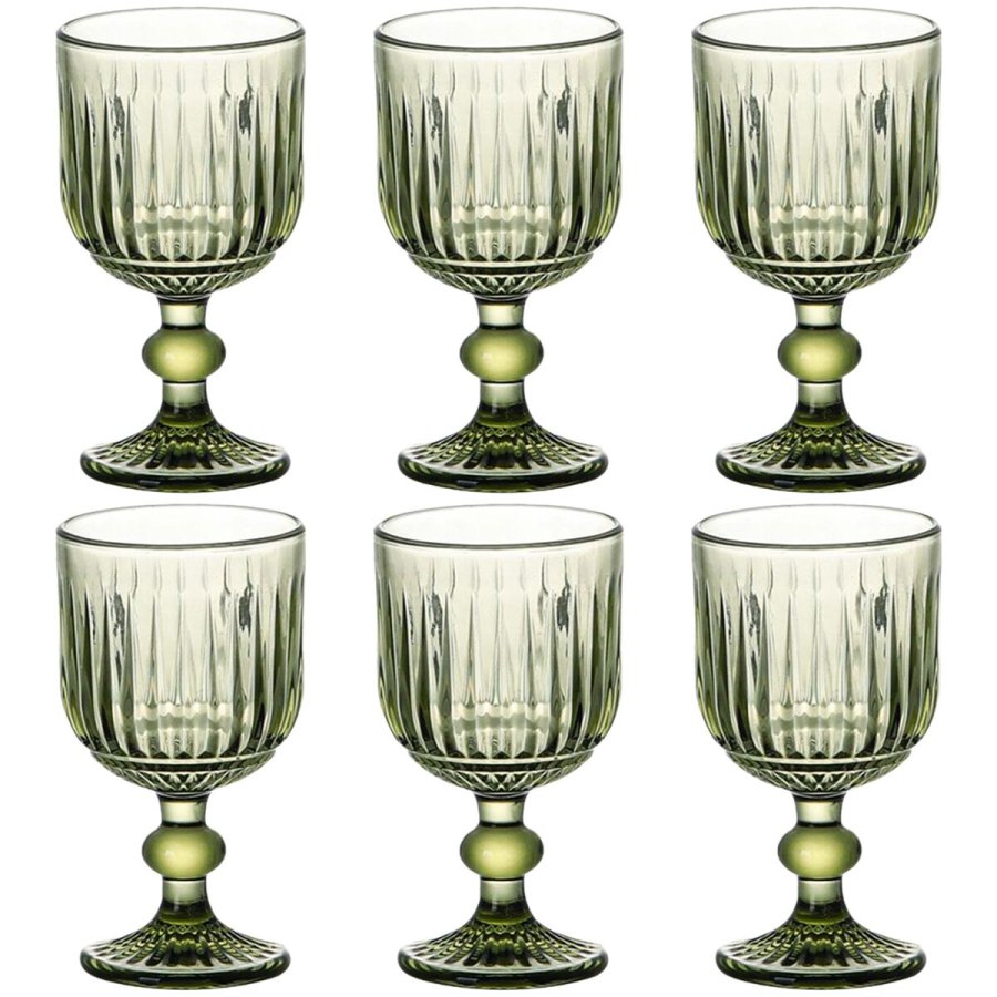 St med glas Home ESPRIT Grn Krystal 8 x 8 x 14,5 cm (6 enheder) #2