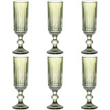 St med glas Home ESPRIT Grn Krystal 6 x 6 x 18,4 cm (6 enheder) #4