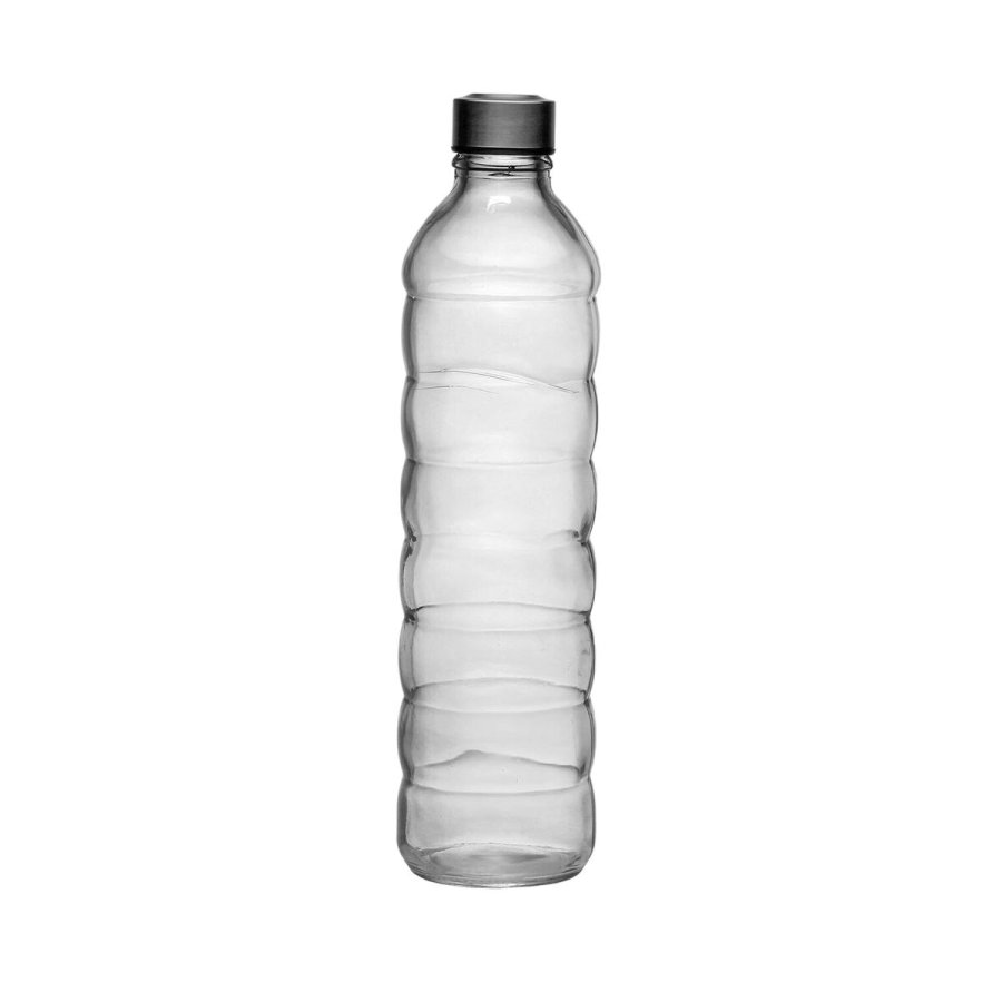 Flaske Versa Gennemsigtig Glas Aluminium 1,22 L 8,5 x 33,2 x 8,5 cm #2