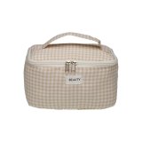 Rejsetoilettaske Versa Vichy Beige Polyester Tekstil 12 x 12 x 20 cm #2