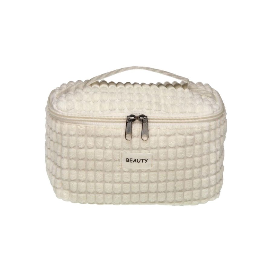 Rejsetoilettaske Versa Corduroy Hvid Polyester Tekstil 12 x 12 x 20 cm #2