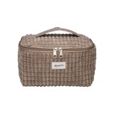 Rejsetoilettaske Versa Corduroy Khaki Polyester Tekstil 12 x 12 x 20 cm #2