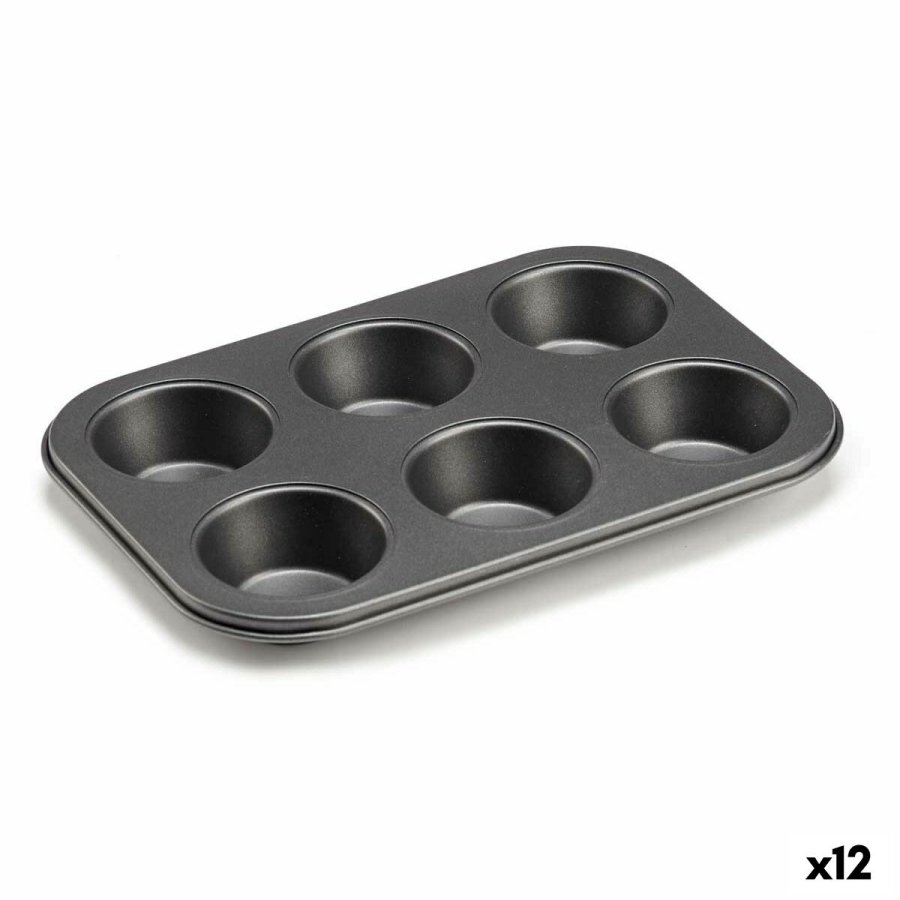 Bageform Kinvara CK73973 Mrkegr 18,7 x 3,5 x 26,5 cm (6 Dele) (12 enheder) #1