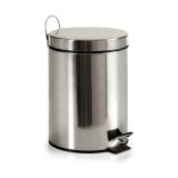 Papirkurv med pedal Berilo B0010 5L Slvfarvet Rustfrit stl Plastik 5 L (4 enheder) #5