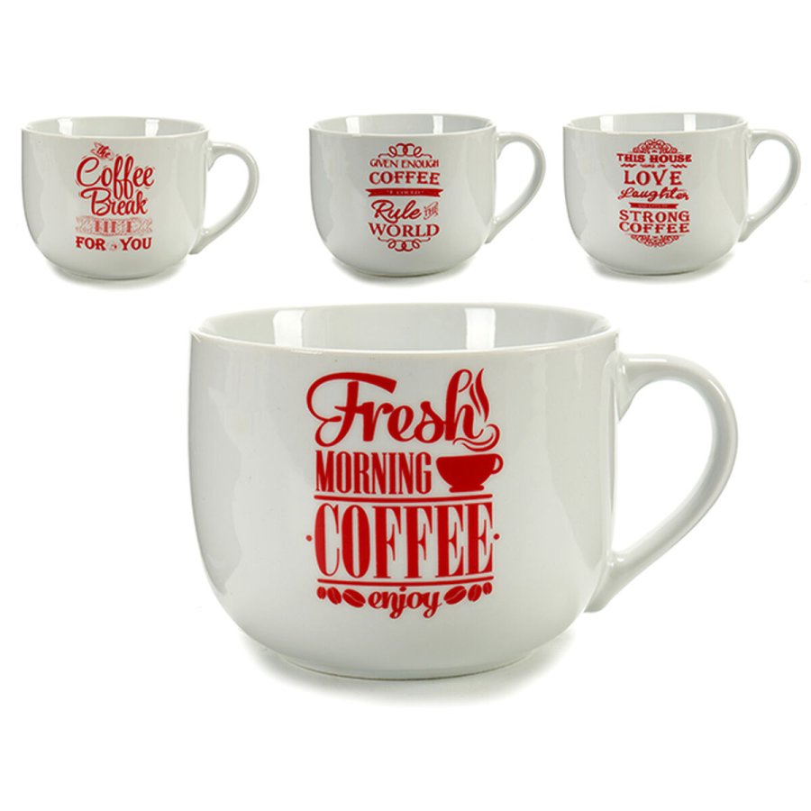 Skodelica Coffee Porceln Rd Hvid 500 ml 24 enheder #4
