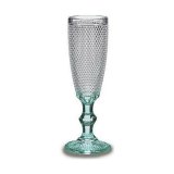 Champagneglas Vivalto PR05720ZD/BHA6 Gennemsigtig Turkisbl Glas 185 ml Points (6 enheder) #1