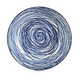 Dyb tallerken Striber Porceln Bl Hvid 6 enheder (20 x 4,7 x 20 cm) #4