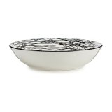 Dyb tallerken Striber Porceln Sort Hvid 6 enheder (20 x 4,7 x 20 cm) #4