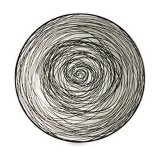 Dyb tallerken Striber Porceln Sort Hvid 6 enheder (20 x 4,7 x 20 cm) #1