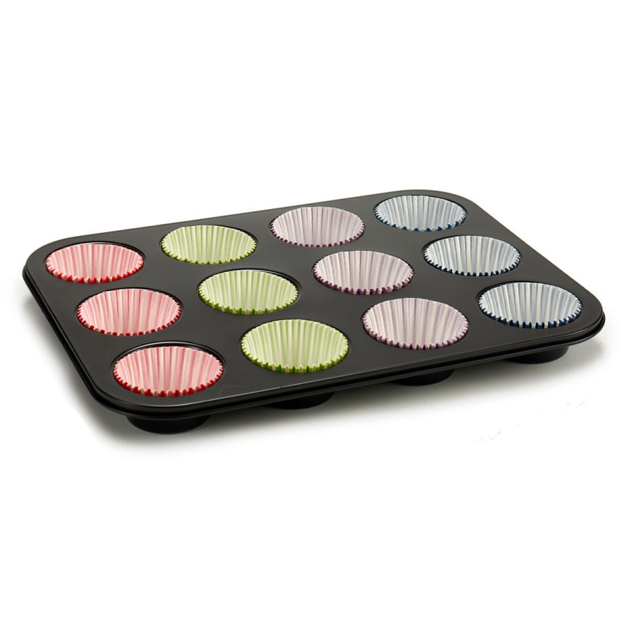 Muffinform Kinvara 55011 Multifarvet 7 x 7 x 3 cm 35 x 3 x 26,5 cm Bageplade (12 enheder) #4