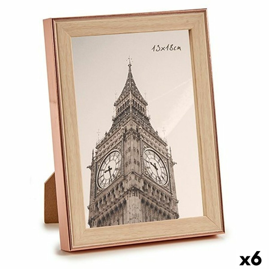 Fotoramme Brun Kobber Plastik Glas (15,6 x 2 x 20,7 cm) (6 enheder) #1