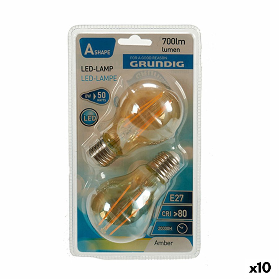 LED-lampe Grundig 8 W 2300 K E27 Rav 700 lm (10 enheder) (6 x 10 x 6 cm) #1