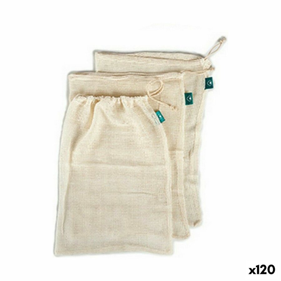 St med genanvendelige poser til fdevarer Hvid 5 x 48 x 33 cm (120 enheder) #1
