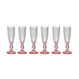 Champagneglas Vivalto PR05720ZD/BHA6 PINK Pink Gennemsigtig Glas 180 ml (6 enheder) #4