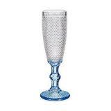 Champagneglas Vivalto PR05720ZD/BHA6 BLUE Bl Gennemsigtig Glas 180 ml Points (6 enheder) #1