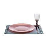 Flad Plade Vivalto Pink Glas 32,5 x 2 x 32,5 cm (6 enheder) #13