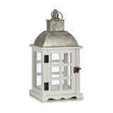 Laantarn Gift Decor 19B0807S-A2 19B0807S-A2 Hvid Slvfarvet Tr Metal Krystal 14 x 39,3 x 20 cm 20 x 39,3 x 14 cm 20 x 40 x 14 c #2