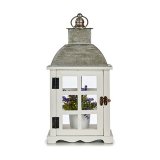 Laantarn Gift Decor 19B0807S-A2 19B0807S-A2 Hvid Slvfarvet Tr Metal Krystal 14 x 39,3 x 20 cm 20 x 39,3 x 14 cm 20 x 40 x 14 c #3