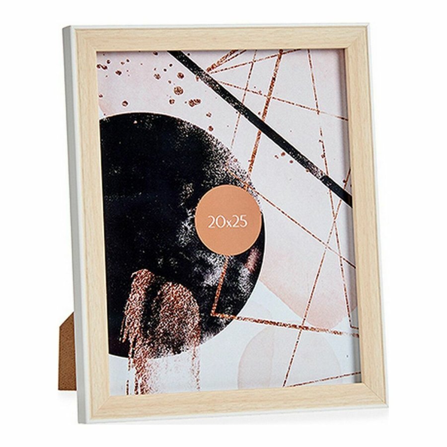 Fotoramme Tr Brun Hvid Plastik Glas (22,6 x 2 x 27,6 cm) (6 enheder) #5