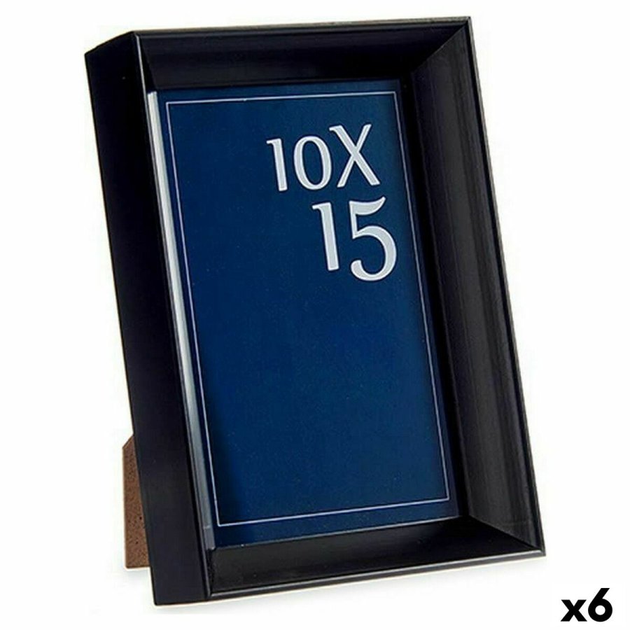 Fotoramme Sort Plastik Glas (12,2 x 3,5 x 17,3 cm) (6 enheder) #1
