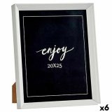 Fotoramme Hvid Plastik Glas (22,2 x 3,5 x 27,3 cm) (6 enheder) #1