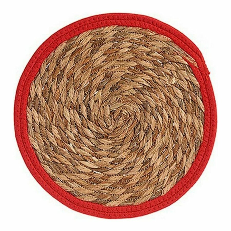 Dkkeserviet Natur Rd Naturlig fiber (30 x 1 x 30 cm) (48 enheder) #4