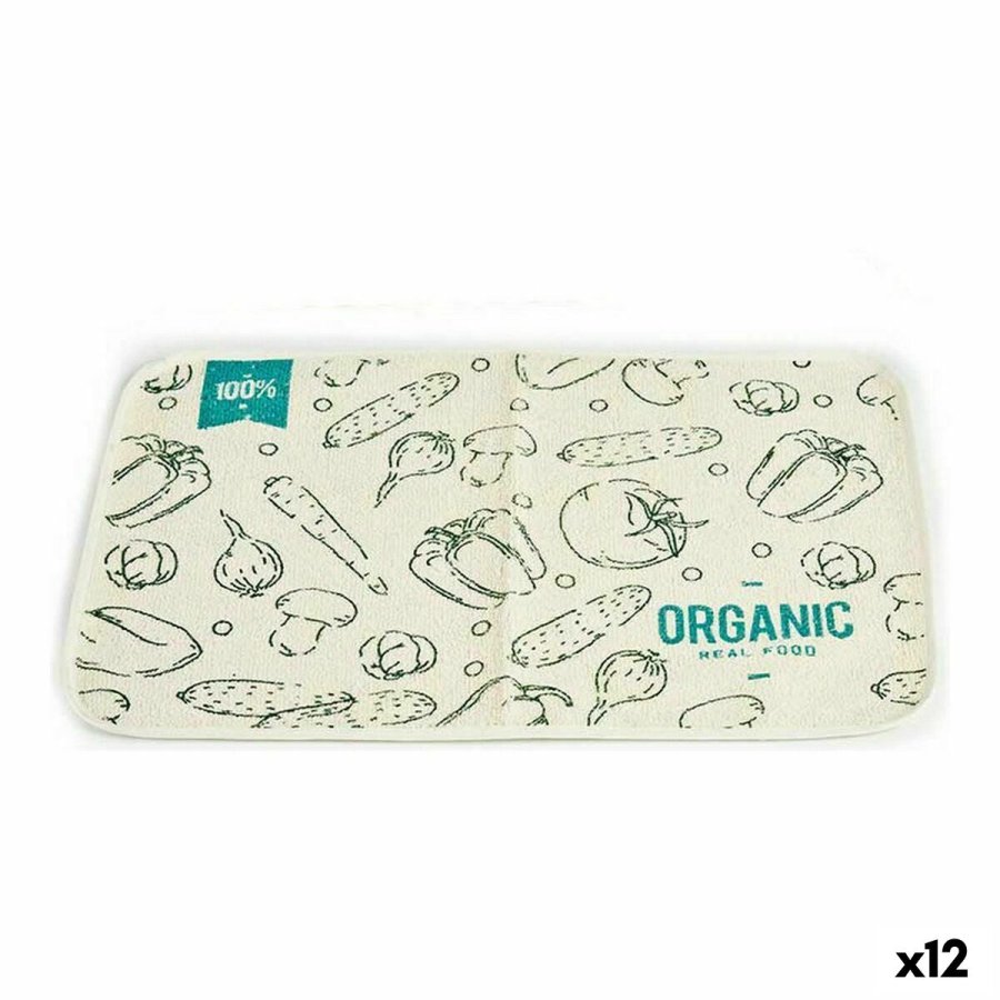Dkkeservietter Kinvara 9999 Hvid Grn 33 x 0,3 x 48 cm (12 enheder) #1
