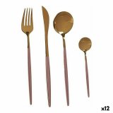 Bestik St Kinvara BST-CT022 Pink Gylden Rustfrit stl 16 x 5 x 24,5 cm (12 enheder) #1