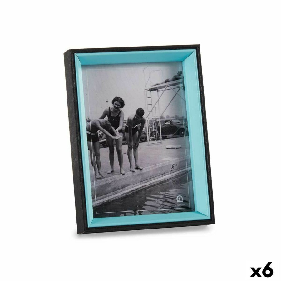 Fotoramme Krystal Sort Bl Tr MDF (6 enheder) (3 x 20 x 15 cm) #1