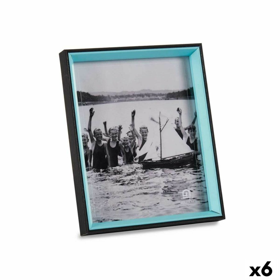 Fotoramme Krystal Sort Bl Tr MDF (6 enheder) (3 x 27 x 22 cm) #1