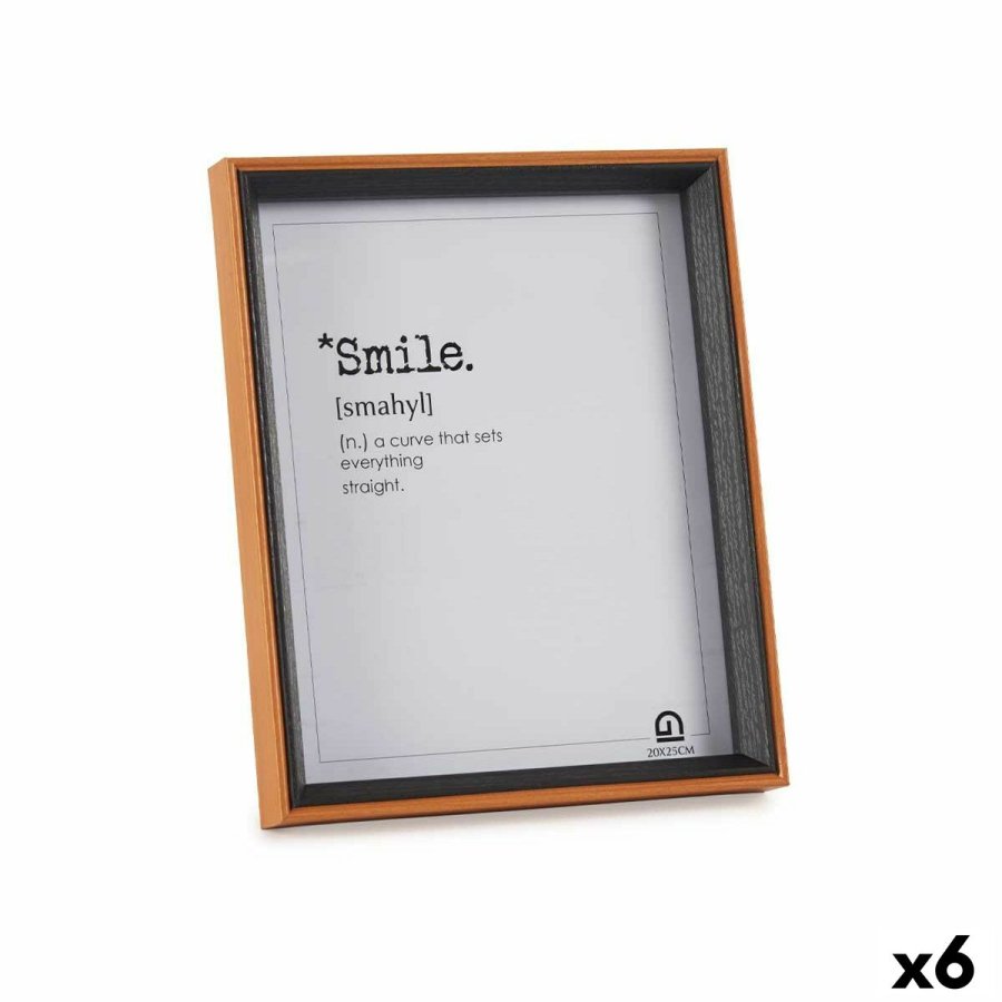 Fotoramme Krystal Sort Brun Tr MDF (22 x 27 x 3 cm) (6 enheder) #1