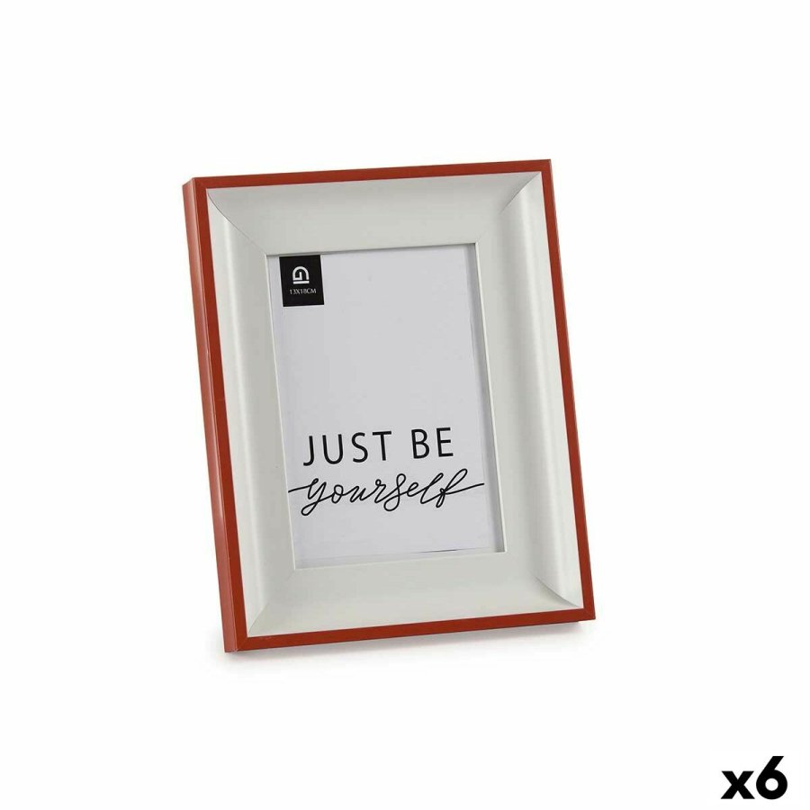 Fotoramme Krystal Rd Hvid Plastik (2,5 x 24 x 19 cm) (6 enheder) #1