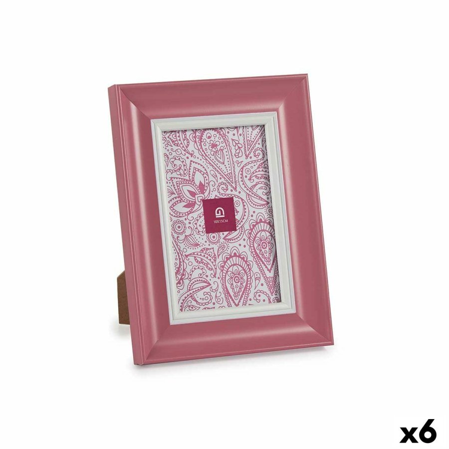 Fotoramme Krystal Pink Plastik (6 enheder) (2 x 21 x 16 cm) #1