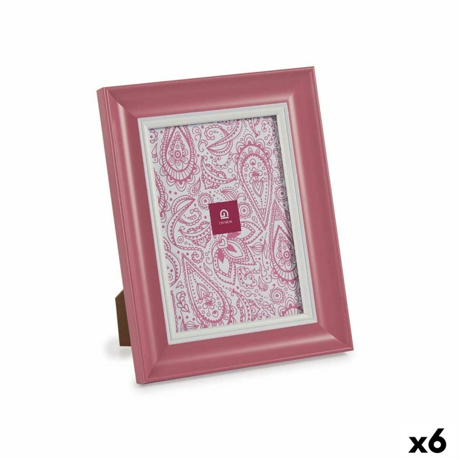 Fotoramme Krystal Pink Plastik (6 enheder) (2 x 24 x 19 cm) #1