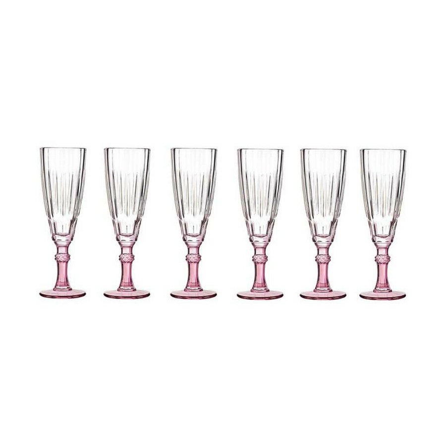 Champagneglas Vivalto PR05720ST3/BHA6 PINK Pink Krystal 170 ml (6 enheder) #4