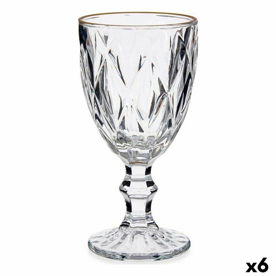 Vinglas Vivalto R-00817DL/BHA6-M Gennemsigtig Gylden Glas 330 ml (6 enheder) #1