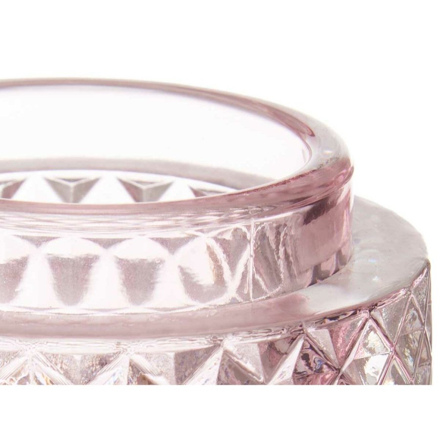 Lyseholder Gift Decor 64296 64296 Pink Glas 9 x 8,8 x 9 cm (12 enheder) #2