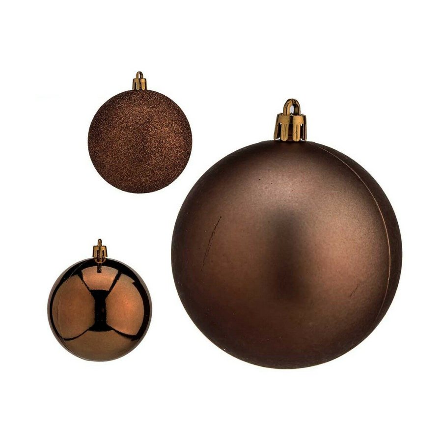 St med julekugler Krist+ 00782 Brun Plastik  8 cm (24 enheder) #9