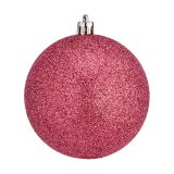 St med julekugler Krist+ 00788 Pink Plastik  8 cm (24 enheder) #9