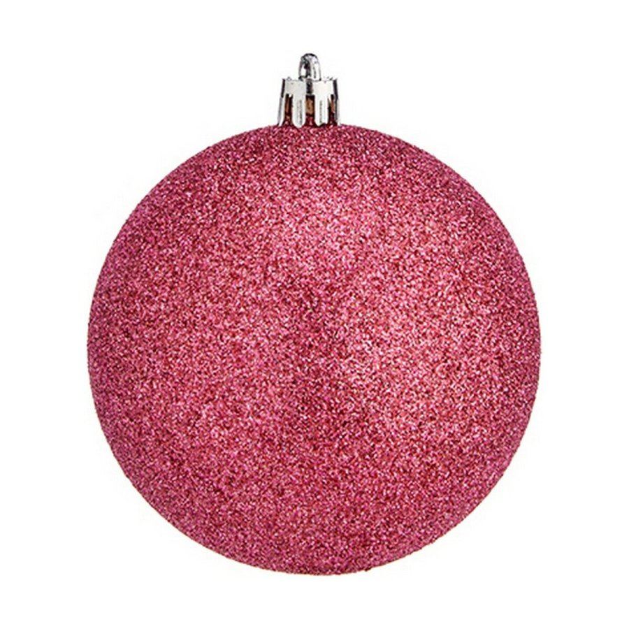 St med julekugler Krist+ 00788 Pink Plastik  8 cm (24 enheder) #9