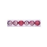 St med julekugler Krist+ 00788 Pink Plastik  8 cm (24 enheder) #5