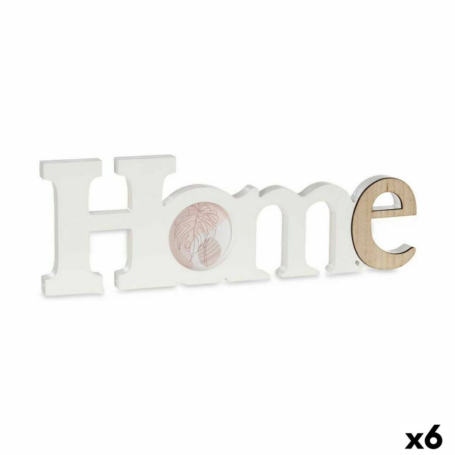 Fotoramme Home Hvid Brun Tr MDF 40 x 13,5 x 1,7 cm (6 enheder) #1