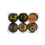 St med julekugler Grn Plastik  6 cm (12 enheder) #2