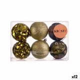 St med julekugler  7 cm Grn PVC (12 enheder) #1