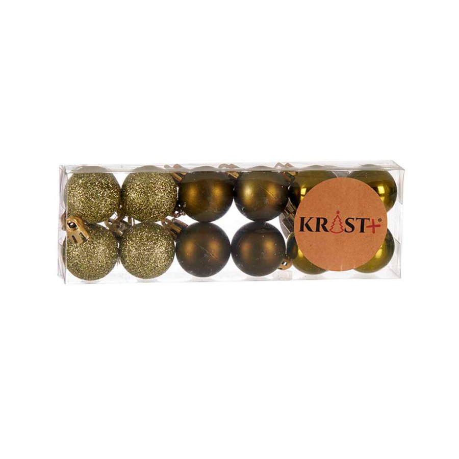 St med julekugler 3 x 4 x 3 cm Grn Plastik (12 enheder) #5
