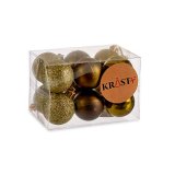 St med julekugler 4 x 5 x 4 cm Grn Plastik (12 enheder) #3