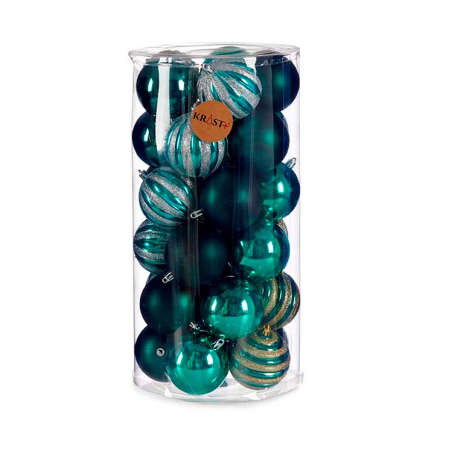 St med julekugler Bl PVC 8 x 9 x 8 cm (4 enheder) #9